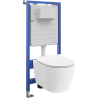 Mexen Carmen Unterputz-WC-Set Tex Slim mit WC-Schüssel Tornado und Soft-Close-Sitz, weiß - 610030884000T
