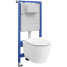 Mexen Carmen Unterputz-WC-Set pneumatischer Rahmen Tex Air Slim mit WC-Schüssel und Soft-Close-Sitz, weiß - 610030884000A