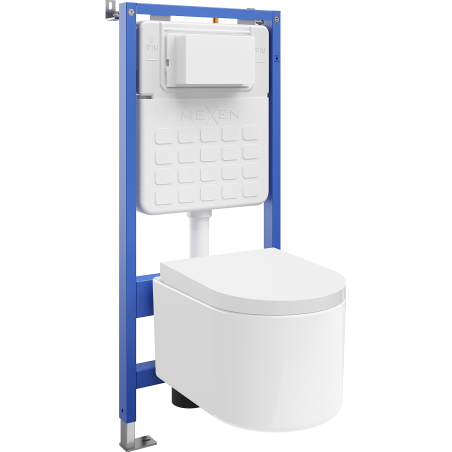 Mexen Sofia Unterputz-WC-Set Tex Slim mit WC-Schüssel Tornado und Soft-Close-Sitz, weiß - 610030540200T