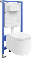 Mexen Sofia Unterputz-WC-Set pneumatischer Rahmen Tex Air Slim mit WC-Schüssel und Soft-Close-Deckel, weiß - 610030540200A