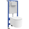 Mexen Sofia Unterputz-WC-Set mit pneumatischer Tex Air Slim-Halterung, WC-Tornado-Schüssel und Soft-Close-Deckel, weiß