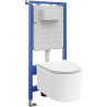 Mexen Sofia Unterputz-WC-Set mit pneumatischem Tex Air Slim Rahmen, WC-Schüssel und Softclose-Sitz, weiß - 610030540500A