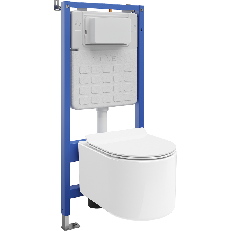 Mexen Sofia Unterputz-WC-Set Tex Slim mit WC-Schüssel und Soft-Close-Sitz, weiß - 610030544000