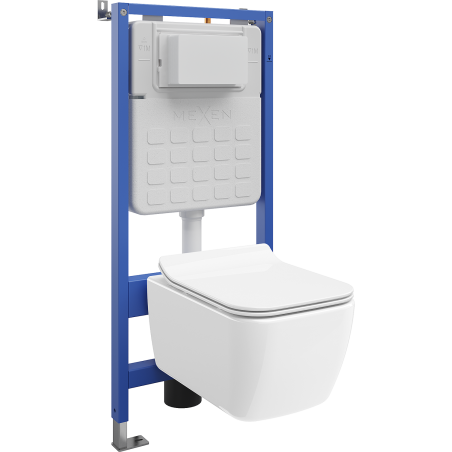 Mexen Stella Unterputz-WC-Set Tex Slim mit WC-Schüssel und Soft-Close-Sitz, weiß - 610030680800