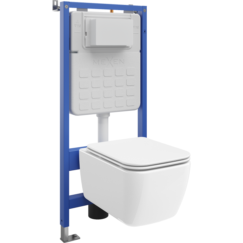 Mexen Stella Unterputz-WC-Set Tex Slim mit WC-Schüssel und Soft-Close-Sitz, weiß - 610030680900
