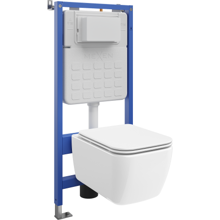 Mexen Stella Unterputz-WC-Set Tex Slim mit WC-Schüssel und Soft-Close-Sitz, weiß - 610030680900