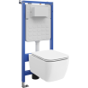 Mexen Stella Unterputz-WC-Set Tex Slim mit WC-Schüssel und Soft-Close-Sitz, weiß - 610030680900