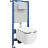 Mexen Stella Unterputz-WC-Set pneumatische Tex Air Slim Heberglocke mit WC-Schüssel und Soft-Close-Sitz, weiß - 610030680900A