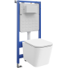Mexen Teo Unterputz-WC-Set pneumatischer Tex Air Slim Rahmen mit WC-Schüssel und Softclose-Deckel, weiß - 610030850600A