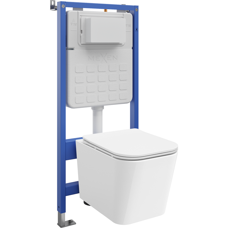 Mexen Teo Unterputz-WC-Set Tex Slim mit WC-Schüssel und Absenkautomatik-Sitz, weiß - 610030850600