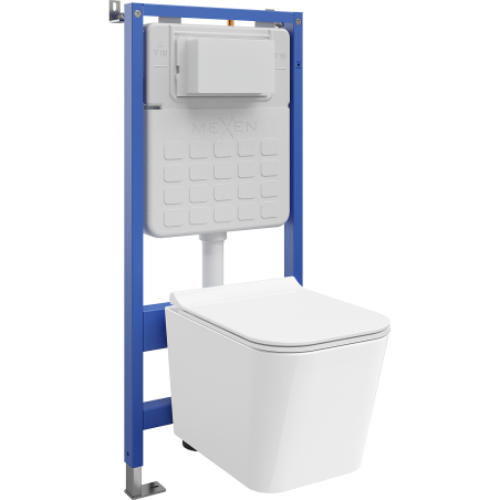 Mexen Teo WC-Unterputz-Set Tex Slim mit WC-Schüssel und Soft-Close-Sitz, weiß - 610030850700