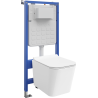 Mexen Teo Unterputz-WC-Set pneumatischer Rahmen Tex Air Slim mit WC-Schüssel und Softclose-Sitz, weiß - 610030850700A