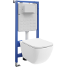 Mexen Timo Unterputz-WC-Set pneumatischer Rahmen Tex Air Slim mit WC-Schüssel Tornado und Absenkautomatik, weiß