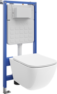 Mexen Timo Unterputz-WC-Set pneumatischer Rahmen Tex Air Slim mit WC-Schüssel Tornado und Absenkautomatik, weiß