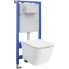 Mexen Madox Unterputz-WC-Set Tex Slim mit WC-Schüssel und Soft-Close-Deckel, weiß - 610030154000