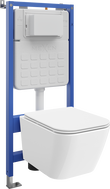 Mexen Madox Unterputz-WC-Set Tex Slim mit WC-Schüssel und Soft-Close-Deckel, weiß - 610030154000