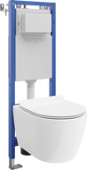 Mexen Carmen Unterputz-WC-Set, schmales Eckgerüst Tex W mit WC-Schüssel und Soft-Close-Sitz, weiß - 610530884000