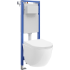 Mexen Lena Unterputz-WC-Set mit schmalem Eckrahmen Tex W, mit WC-Schüssel Tornado und Soft-Close-Sitz, weiß - 610530220200T