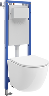 Mexen Lena Unterputz-WC-Set schmaler Eckrahmen Tex W mit WC-Schüssel Tornado und Absenkautomatik-Sitz, weiß - 610530220300T