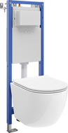 Mexen Lena Unterputz-WC-Set, schmaler Tex W Eckrahmen mit WC-Tornado-Schüssel und Absenkautomatik-Sitz, weiß - 610530220500T
