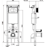 Mexen Carmen Unterputz-WC-Set schmaler, Eckrahmen Tex W mit WC-Schüssel und Softclose-Sitz, mattschwarz - 610530881085