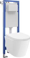 Mexen Rico WC-Unterputzset mit schmalem Eckrahmen Tex W mit WC-Schüssel und Absenkautomatik, weiß - 610530720200