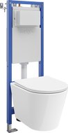 Mexen Rico Unterputz-WC-Set, schmaler Eckrahmen Tex W mit WC-Schüssel Tornado und Soft-Close-Sitz, weiß - 610530720300T
