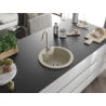 Mexen Diego granitspüle 1-becken mit Küchenarmatur Telma, beige - 6512-69-670200-69