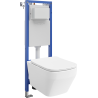 Mexen Riva WC-Unterputzset mit schmalem Eckrahmen Tex W mit WC-Schüssel Tornado und Soft-Close-Sitz, weiß - 610530630200T