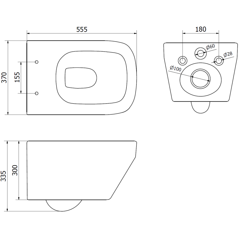 Mexen Riva WC-Unterputzset mit schmalem Eckrahmen Tex W mit WC-Schüssel Tornado und Soft-Close-Sitz, weiß - 610530630200T