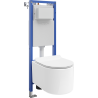 Mexen Sofia WC-Unterputzset, schmales Eckrahmen Tex W mit WC-Schüssel Tornado und Soft-Close-Sitz, weiß - 610530544000T