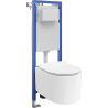 Mexen Sofia Unterputz-WC-Set, schmaler Eckrahmen Tex W mit WC-Schüssel und Soft-Close-Decke, weiß - 610530544000