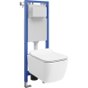 Mexen Stella Unterputz-WC-Set, schmaler Eckrahmen Tex W mit WC-Schüssel und Soft-Close-Sitz, weiß - 610530680800