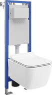 Mexen Stella Unterputz-WC-Set, schmaler Eckrahmen Tex W mit WC-Schüssel und Soft-Close-Sitz, weiß - 610530680800