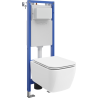 Mexen Stella Unterputz-WC-Set Eckrahmen Tex W mit WC-Schüssel und Soft-Close-Sitz, weiß - 610530680900