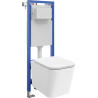 Mexen Teo Unterputz-WC-Set, schmaler Eckrahmen Tex W mit WC-Schüssel Tornado und Soft-Close-Sitz, weiß - 610530850600T