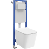 Mexen Teo Unterputz-WC-Set schmaler, Eckrahmen Tex W mit WC-Schüssel und Soft-Close-Sitz, weiß - 610530850700