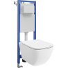 Mexen Timo Unterputz-WC-Set schmaler, eckenbündiger Tex W mit WC-Schüssel Tornado und Soft-Close-Sitz, weiß - 610530650200T