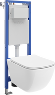 Mexen Timo Unterputz-WC-Set schmaler, eckenbündiger Tex W mit WC-Schüssel Tornado und Soft-Close-Sitz, weiß - 610530650200T