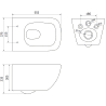 Mexen Timo Unterputz-WC-Set schmaler, eckenbündiger Tex W mit WC-Schüssel Tornado und Soft-Close-Sitz, weiß - 610530650200T