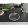 Mexen Diego granitspüle 1-becken mit Küchenarmatur Telma, grau - 6512-71-670200-00