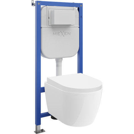 Mexen Carmen Unterputz-WC-Set Tex E mit WC-Schüssel Tornado und Absenkautomatik-Sitz, weiß - 610930880200T