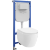 Mexen Carmen Unterputz-WC-Set Tex E mit WC-Schüssel Tornado und Absenkautomatik-Sitz, weiß - 610930880200T