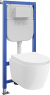 Mexen Carmen Unterputz-WC-Set Tex E mit WC-Schüssel Tornado und Absenkautomatik-Sitz, weiß - 610930880200T