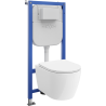 Mexen Carmen Unterputz-WC-Set Tex E mit WC-Schüssel Tornado und Absenkautomatik, weiß - 610930880300T