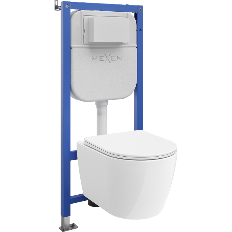Mexen Carmen Unterputz-WC-Set Tex E mit WC-Schüssel und Softclose-Deckel, weiß - 610930880300