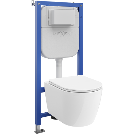 Mexen Carmen Unterputz-WC-Set Tex E mit WC-Schüssel und Softclose-Deckel, weiß - 610930880300