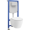 Mexen Carmen Unterputz-WC-Set Tex E mit WC-Schüssel und Softclose-Deckel, weiß - 610930880300