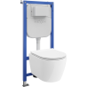 Mexen Carmen Unterputz-WC-Set Tex E mit WC-Bescher Tornado und Softclose-Sitz, weiß - 610930880500T