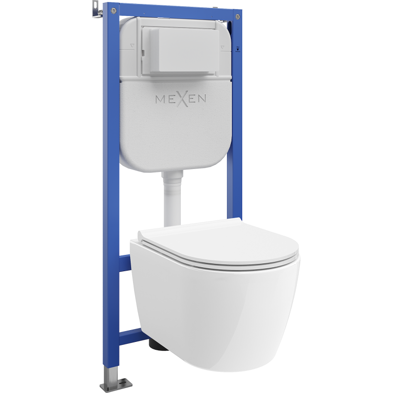 Mexen Carmen Unterputz-WC-Set pneumatische Tex Air E mit WC-Schüssel und Soft-Close-Sitz, weiß - 610930880500A